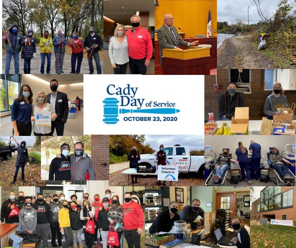 Collage of pictures of Cady Day events held throughout Iowa - 2020